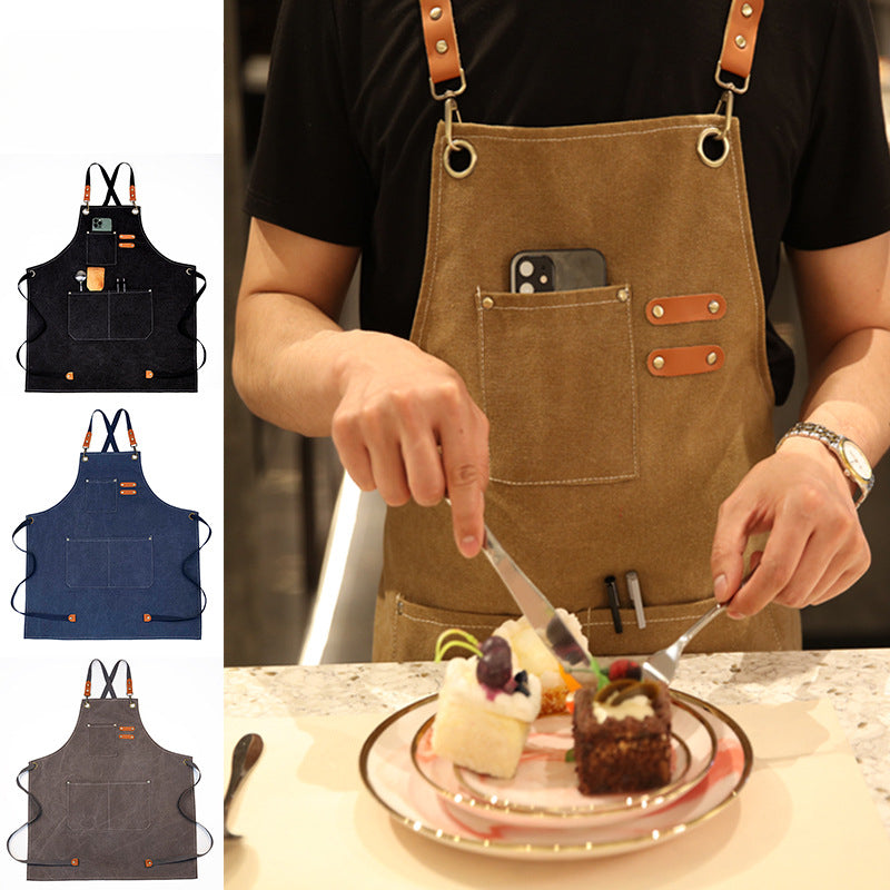 Heavy-Duty Apron with Multi-Pocket Design | 100% Woven Cotton