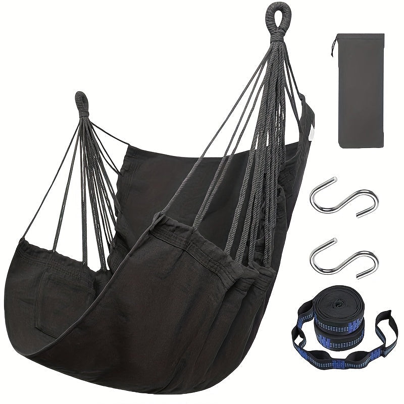 Premium Hammock Chair Set with Cushions, Straps, and Hooks