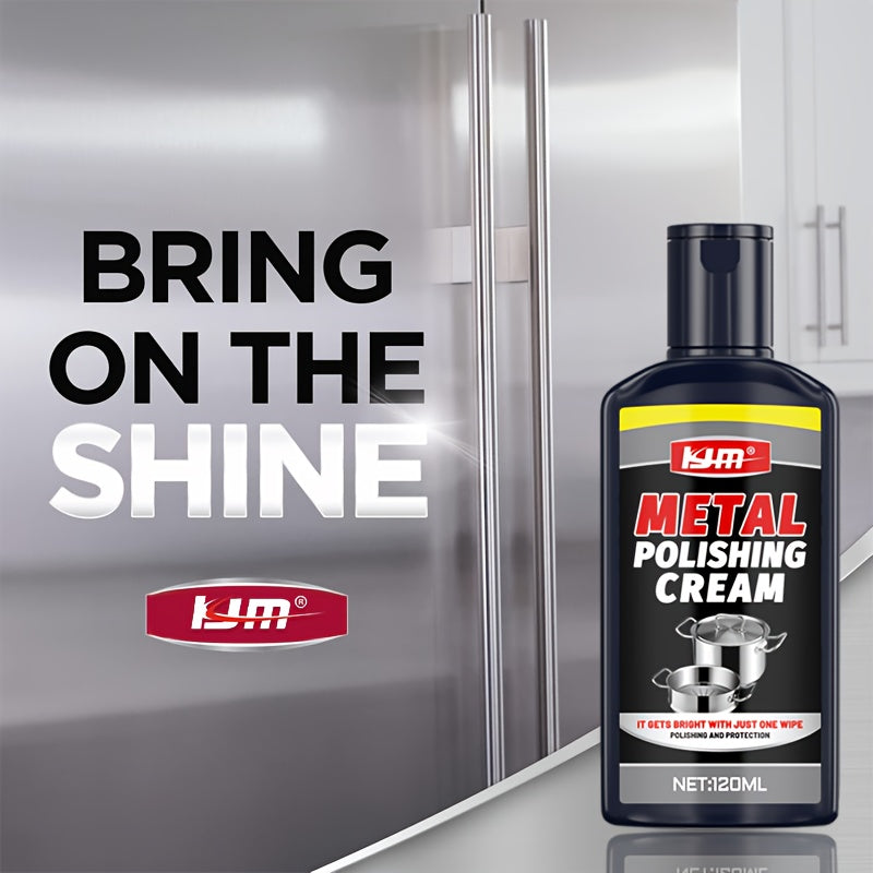 KJM Metal Polishing Cream - No Residue Formula for a Brilliant Shine on All Metals | 120ml