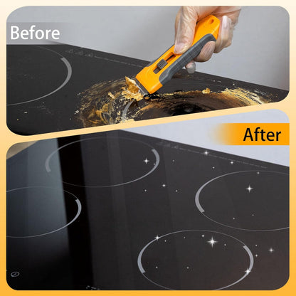 10-Blade Adhesive Removal Scraper Tool with Tail - Versatile Glass & Surface Cleaner