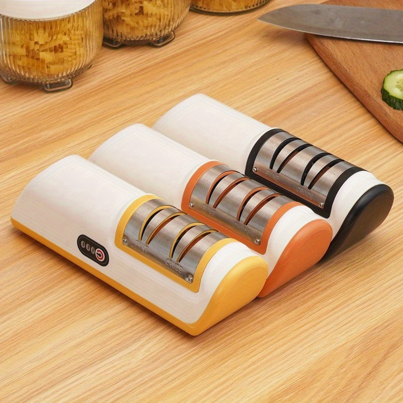 Professional 2-Stage Electric Knife Sharpener - Quick Sharpening & Polishing