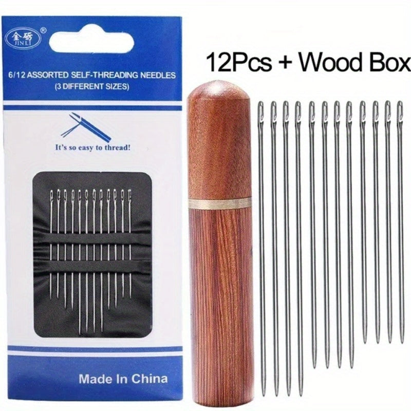 Heavy-Duty Sewing Needles - Easy Threading for Seniors & Arthritic Hands