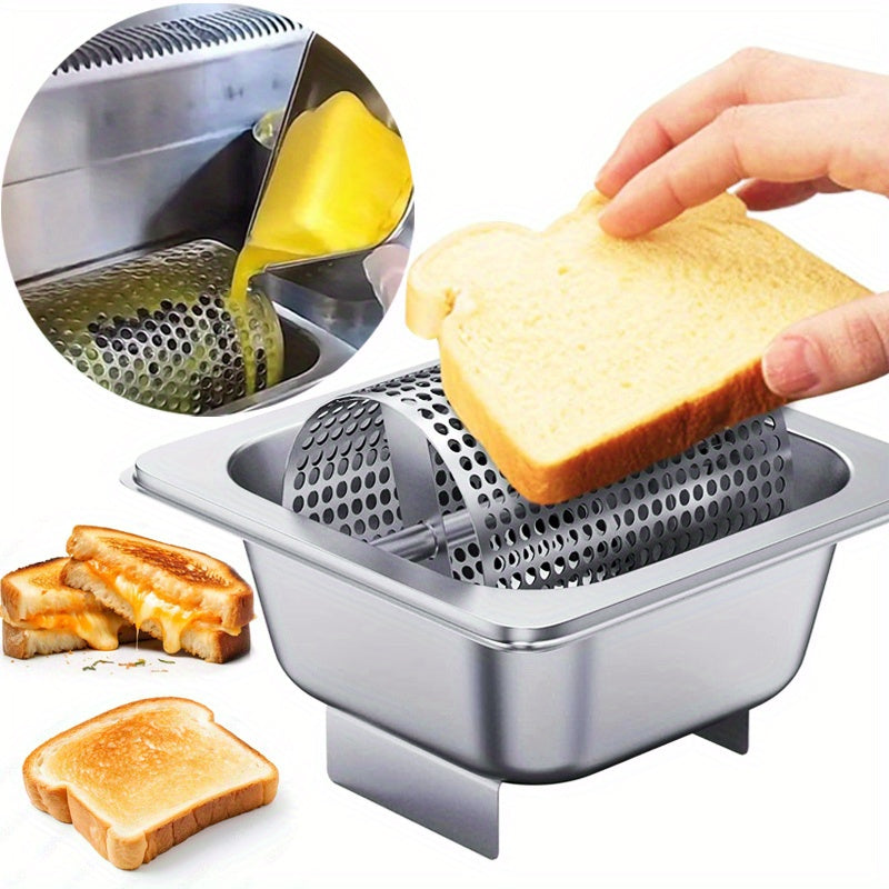 Heavy-Duty Stainless Steel Butter Melter & Cheese Dispenser | Manual Roller Tool for Kitchen Use