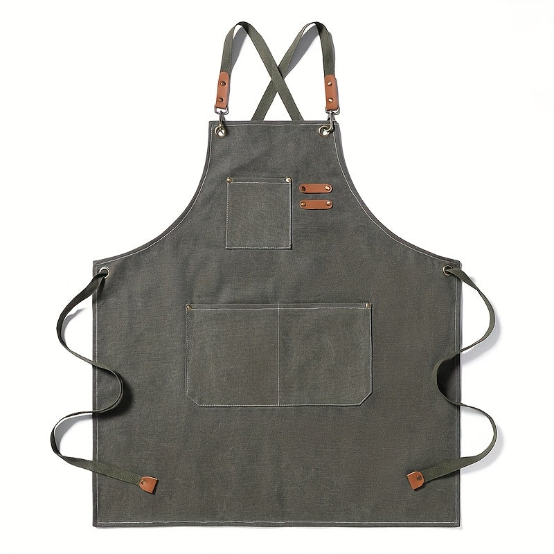 Heavy-Duty Apron with Multi-Pocket Design | 100% Woven Cotton