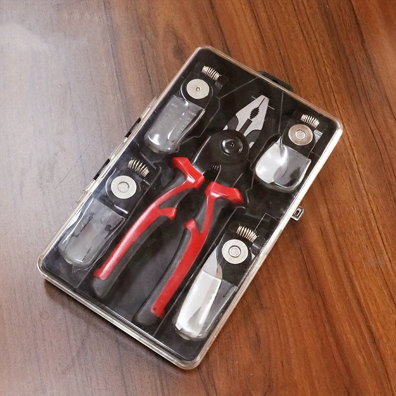 5-in-1 Multi-Purpose Pliers Set with Replaceable Heads for Electrical Maintenance