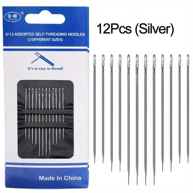 Heavy-Duty Sewing Needles - Easy Threading for Seniors & Arthritic Hands