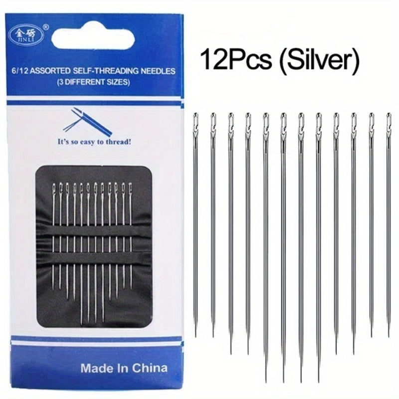 Heavy-Duty Sewing Needles - Easy Threading for Seniors & Arthritic Hands