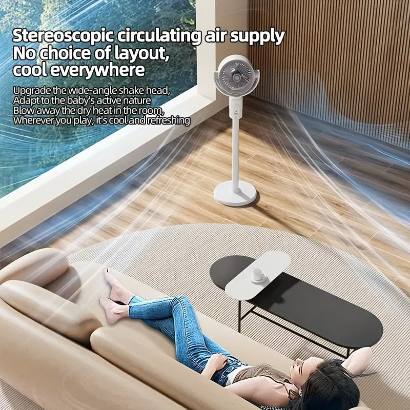 Adjustable High-Low Fan with Aromatherapy, Mosquito Proof, 5-Speed, USB Charging