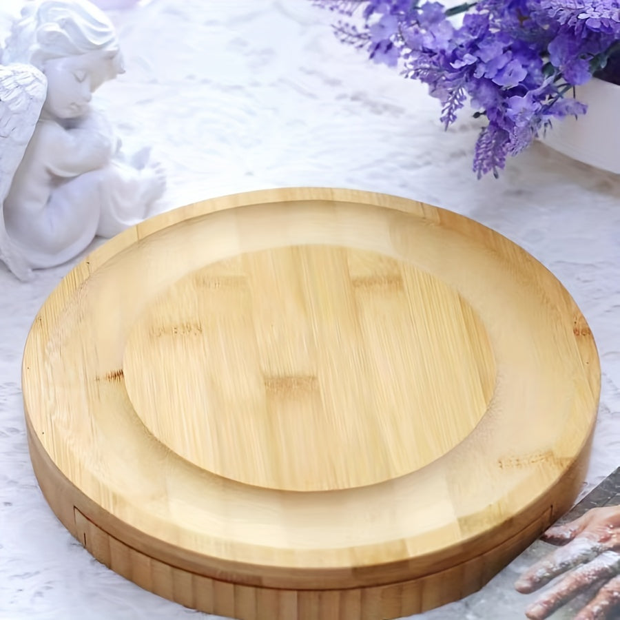 Premium Bamboo Cheese Board Set with Knives - Perfect for Holiday Entertaining and Gift-Giving