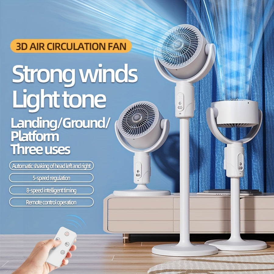 Adjustable High-Low Fan with Aromatherapy, Mosquito Proof, 5-Speed, USB Charging