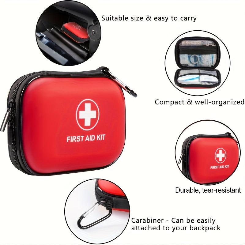 Mini First Aid Kit - Compact 120pcs Medical Kit for Emergencies in Car, Home, Office & Travel