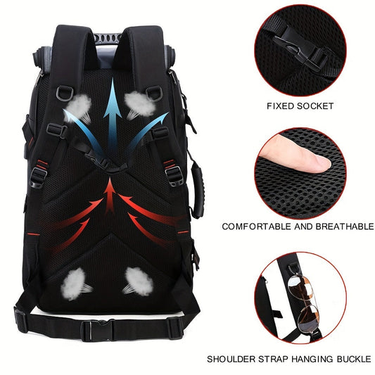 50L Large Capacity Hiking Backpack with Shoe Compartment - Convertible & Unisex