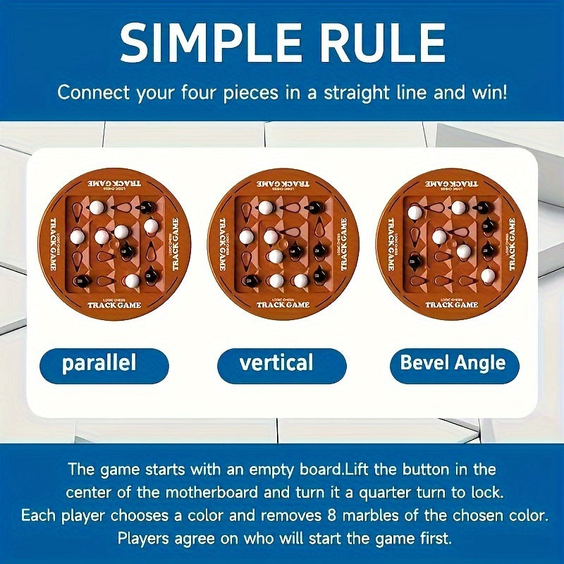Logic Chess Track Game - Fun & Educational 2 Player Board Game Set for Kids & Adults