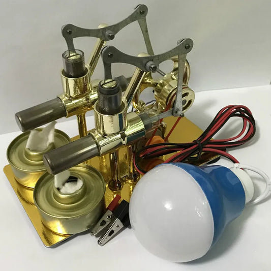 Stirling Engine Model - Educational DIY Steam Power Experiment Tool