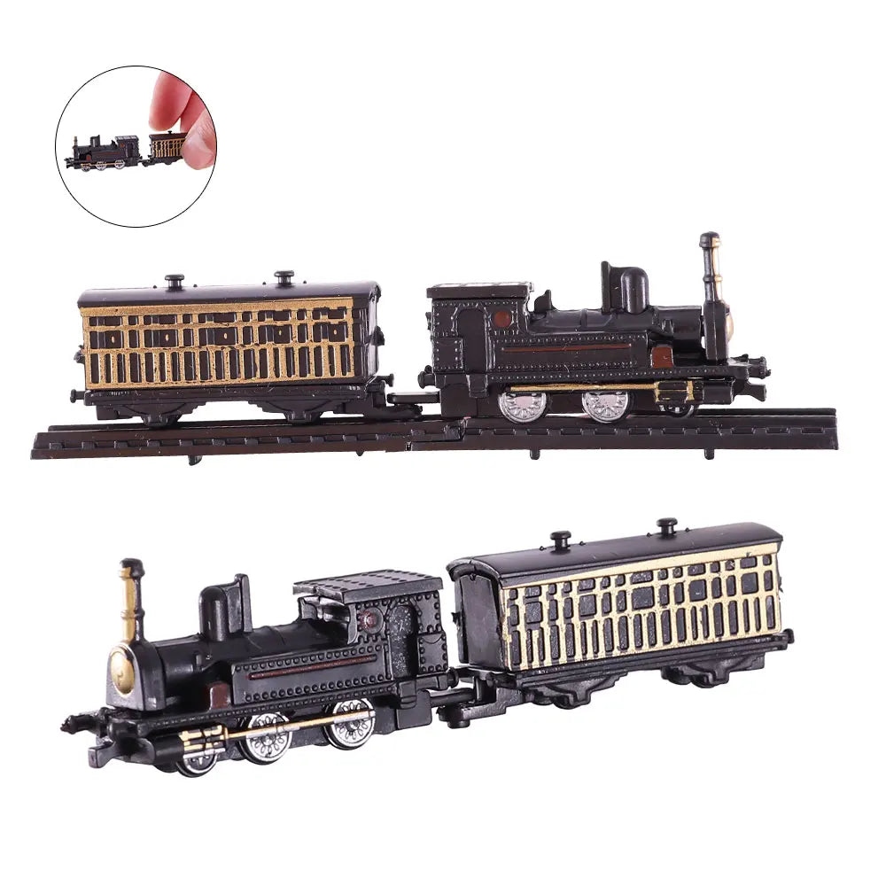 9pcs Mini Train Model Set - High-Speed Rail Steam Locomotive Collection
