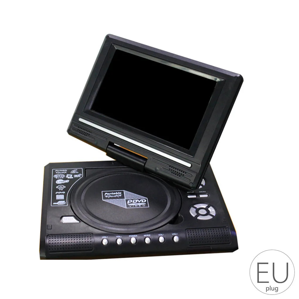 7.8 inch Mini DVD CD Player - Portable & Rotatable Screen