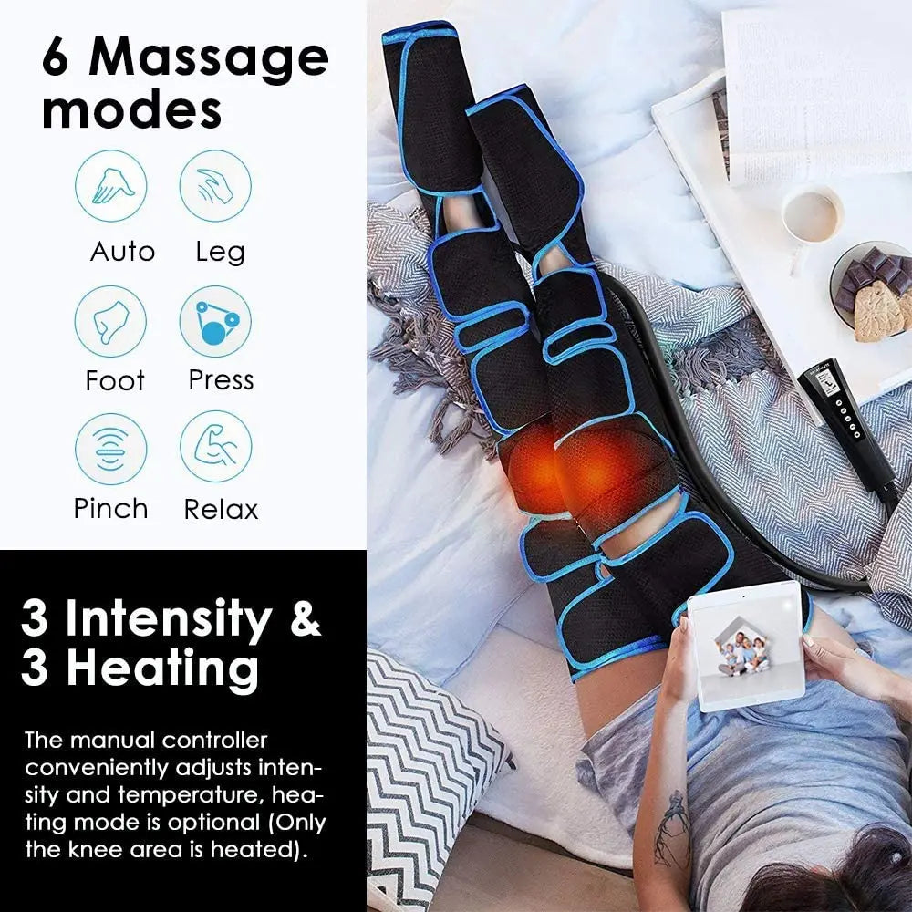 360° Air Pressure Leg Massager for Blood Circulation & Relaxation