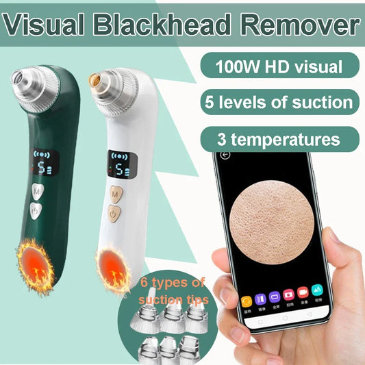 Visual Blackhead Remover Facial Deep Clean Machine | Heated Electric Extractor