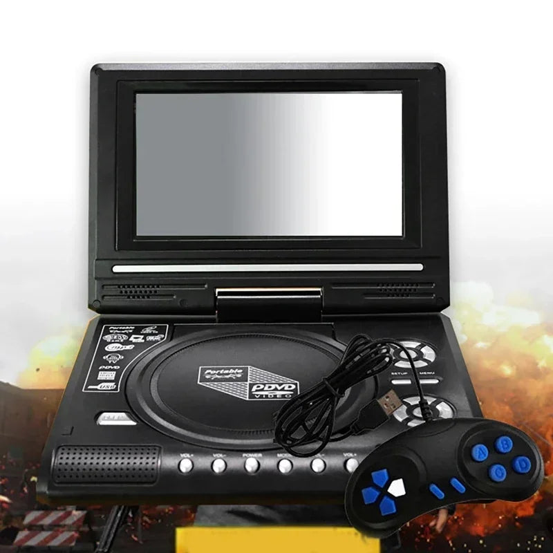 7.8 inch Mini DVD CD Player - Portable & Rotatable Screen