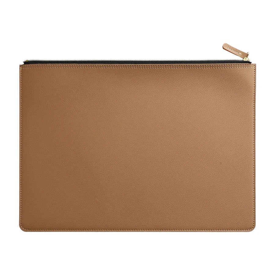 Premium Leather A4 Document Organizer & Business Portfolio with Zipper