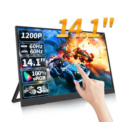 14.1 Inch Touch Screen Portable Gaming Monitor 100% sRGB, 400cd/m², HDR10