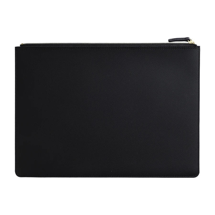 Premium Leather A4 Document Organizer & Business Portfolio with Zipper