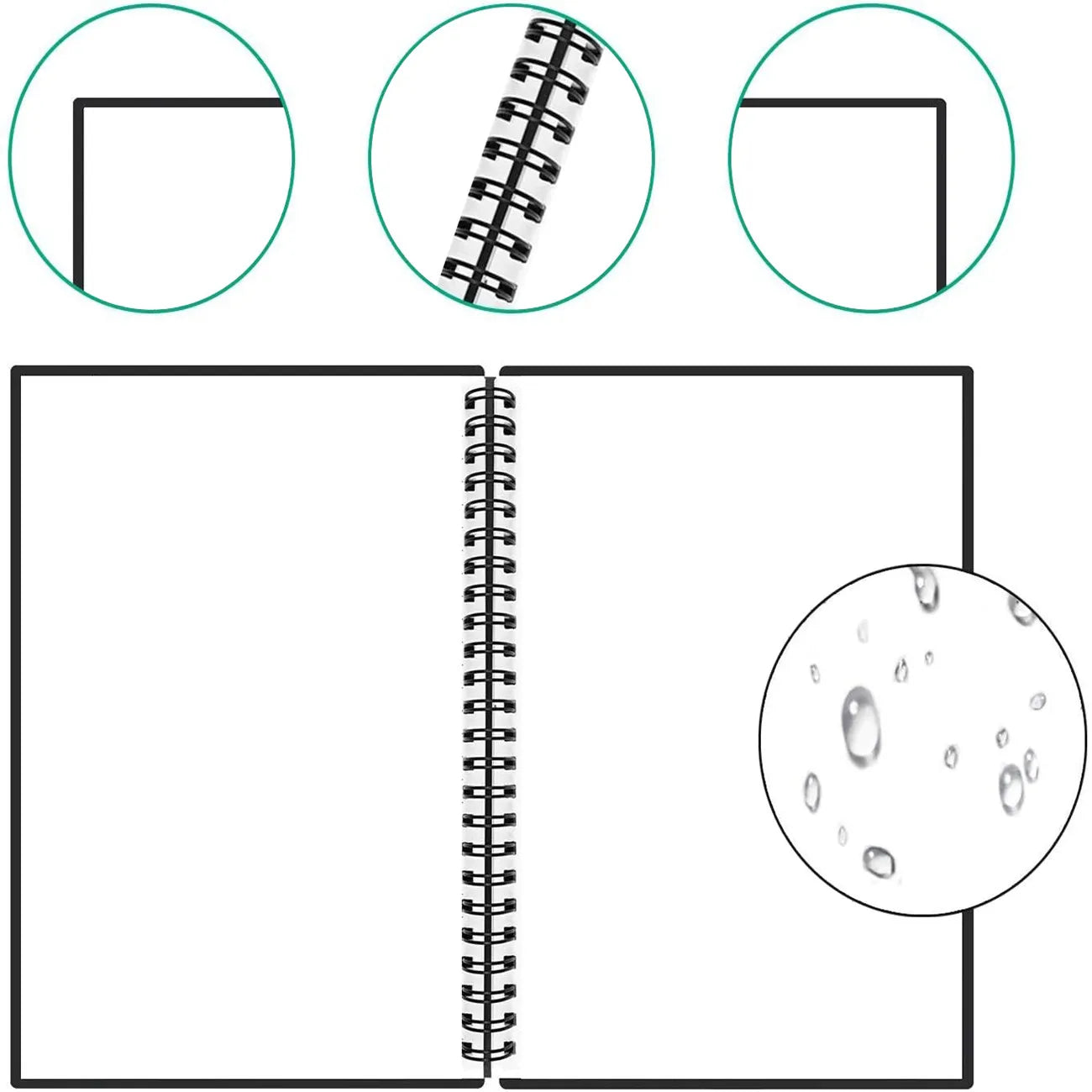 A6 PU Erasable Smart Notebook - Reusable, Waterproof, Auto-Scan