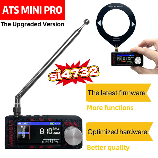 AMNVOLT V3 ATS MINI SI4732 DSP Radio with Superior Audio & Build Quality