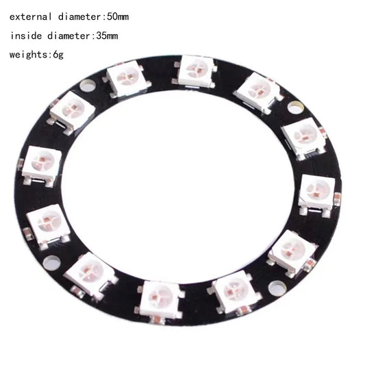 12-bit WS2812 RGB LED Ring Development Board