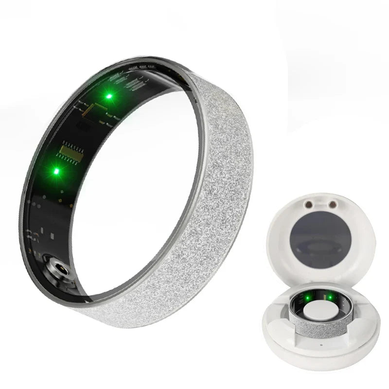 Smart Ring with Charging Case - Health & Sleep Monitor, Waterproof, Multi-sport Mode
