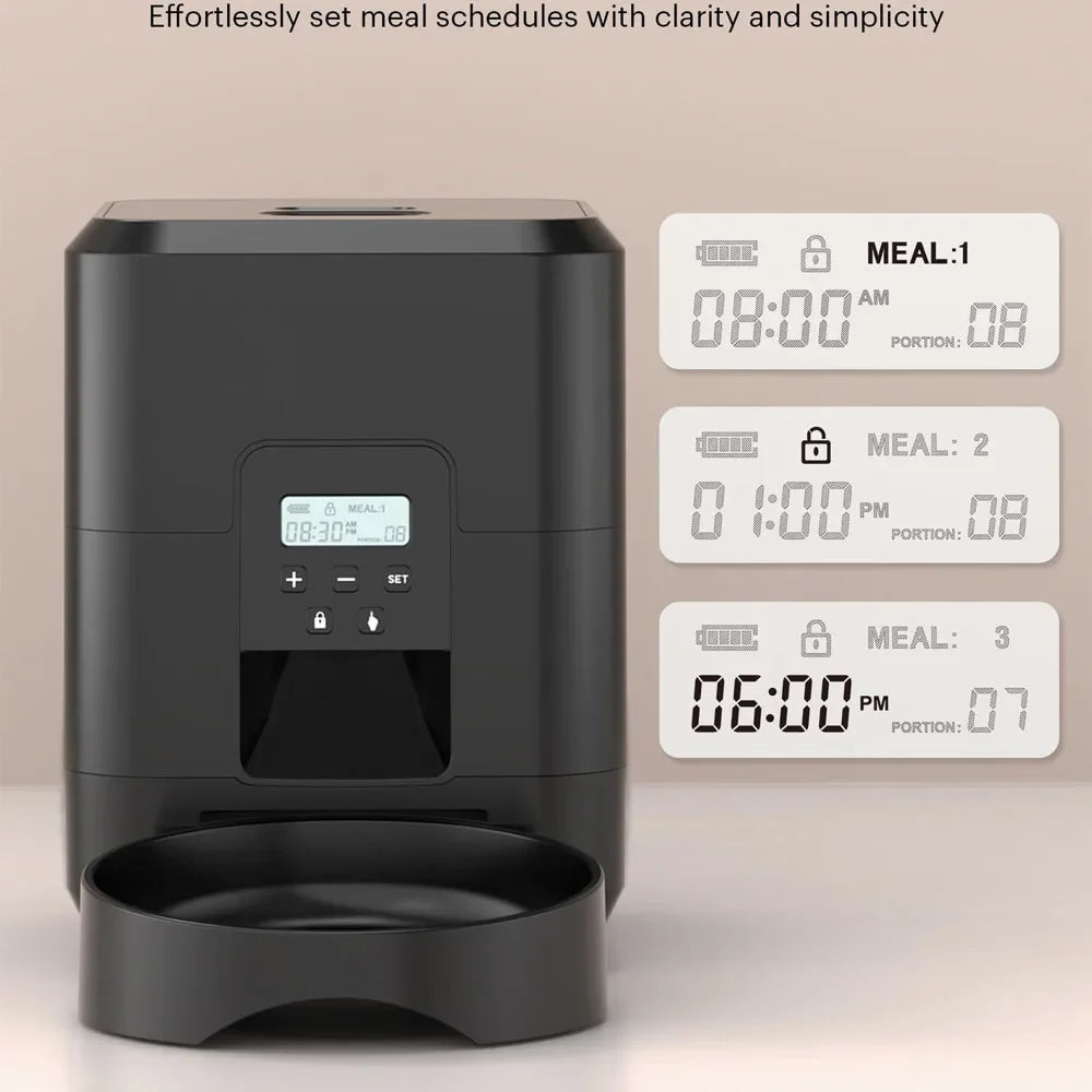 Smart Pet Feeder Automatic Dispenser for Cats and Dogs with Timed Feeding