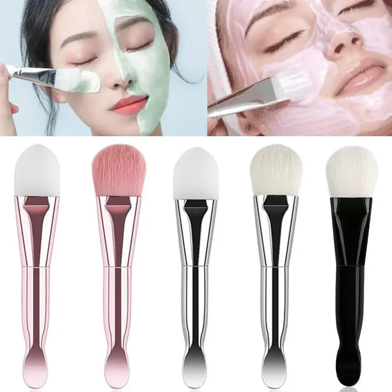 Double-Ended Silicone Face Mask Brush - Perfect for Foundation & Concealer