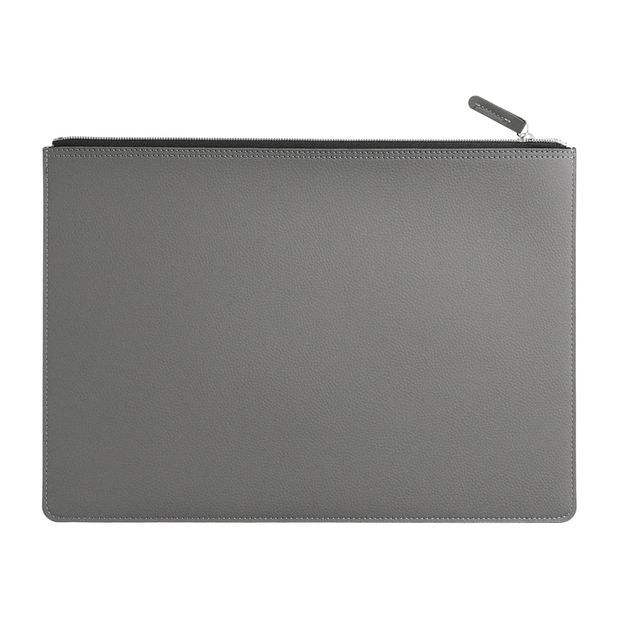 Premium Leather A4 Document Organizer & Business Portfolio with Zipper