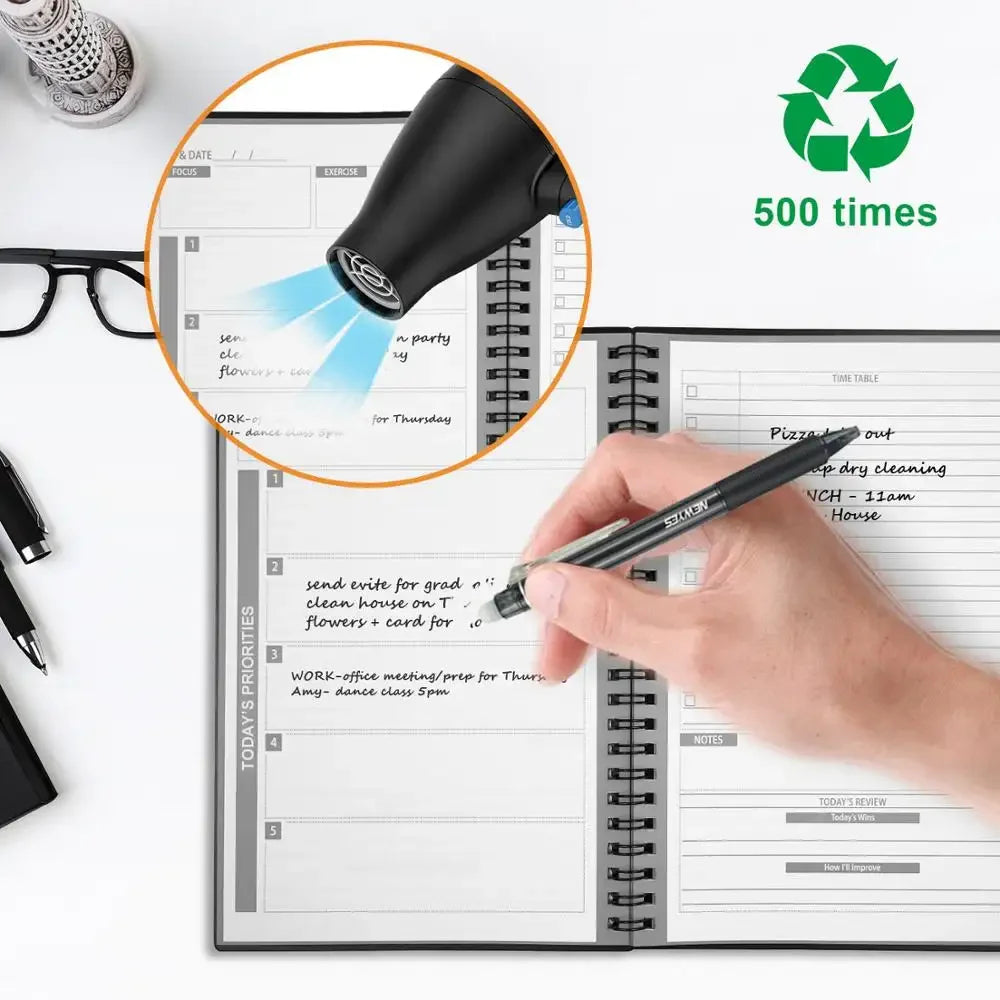 A5 Smart Erasable Notebook - Reusable Daily Planner by Newyes