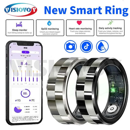 Visiovoy Smart Ring with NFC, Health & Sleep Monitor, 5ATM Water Resistant, Multi-Sport Mode