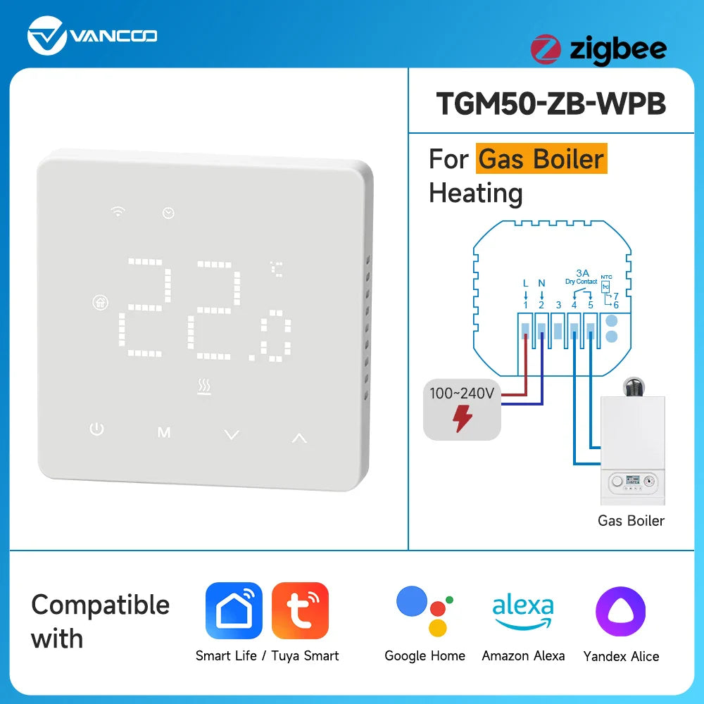 Zigbee Thermostat Tuya WiFi Controller