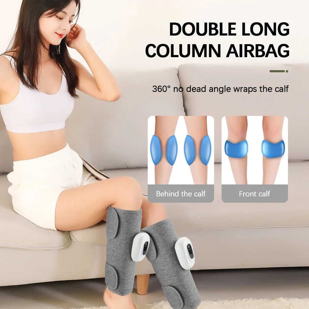 Electric 360° Air Pressure Calf Massager - Wireless Leg Massage with 3 Modes