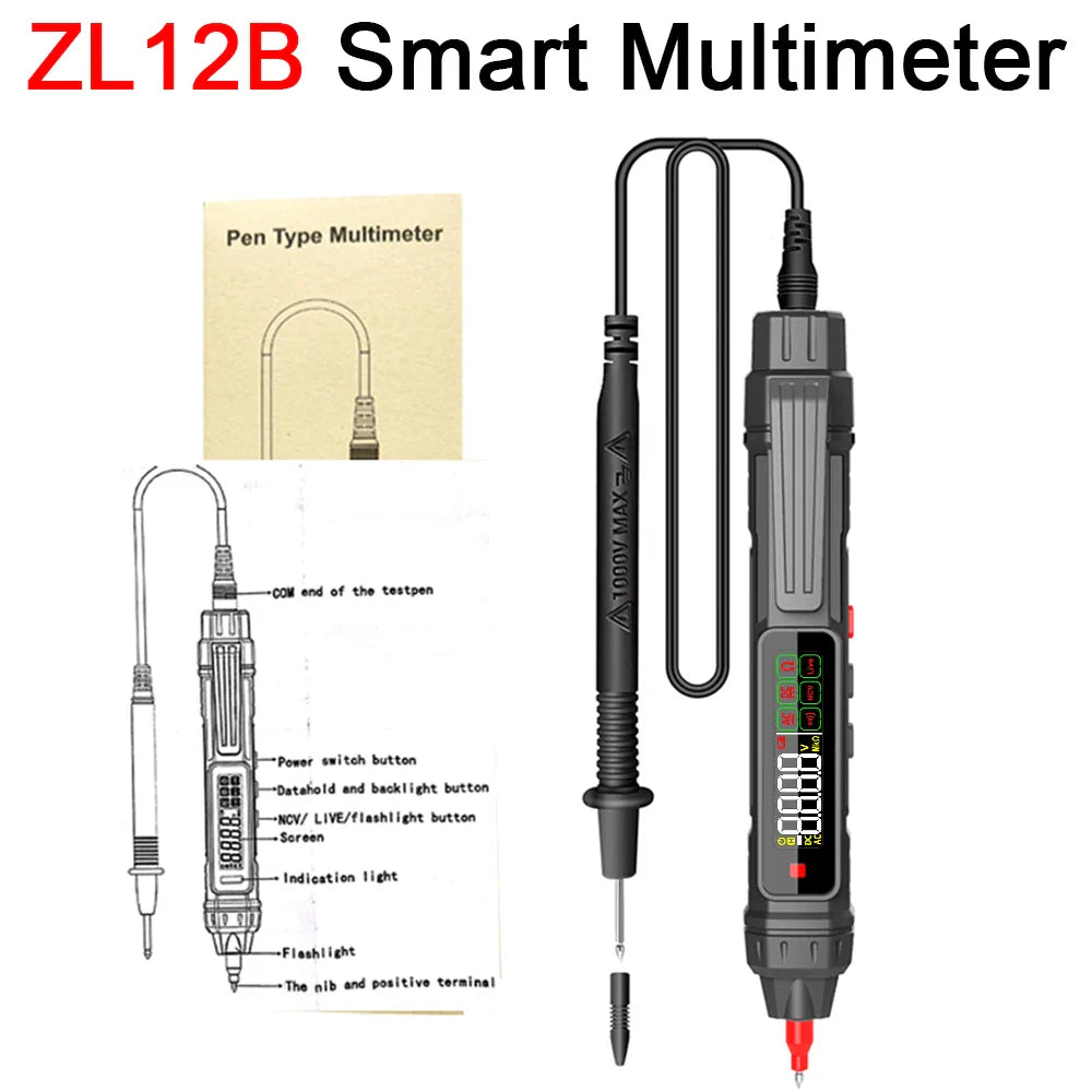Smart Digital Multimeter 6000 Counts | High Precision Auto Range Voltage Detector