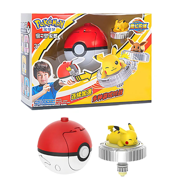 Pokemon Spinning Top Ball Toy Action Figure - Pikachu, Charmander, Squirtle, Mew, Eevee