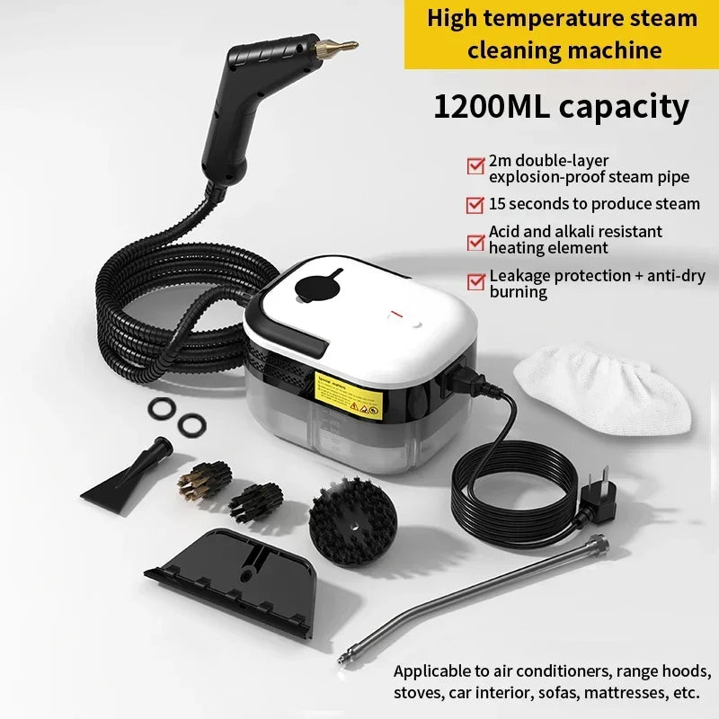High-Temperature Steam Cleaner for Household, Kitchen, and Car