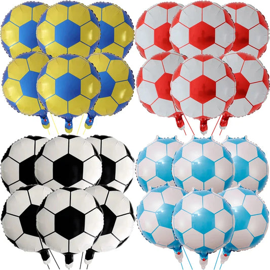 6Pcs 18 Inch Soccer Ball Balloons - Perfect for Kids' Parties & Events