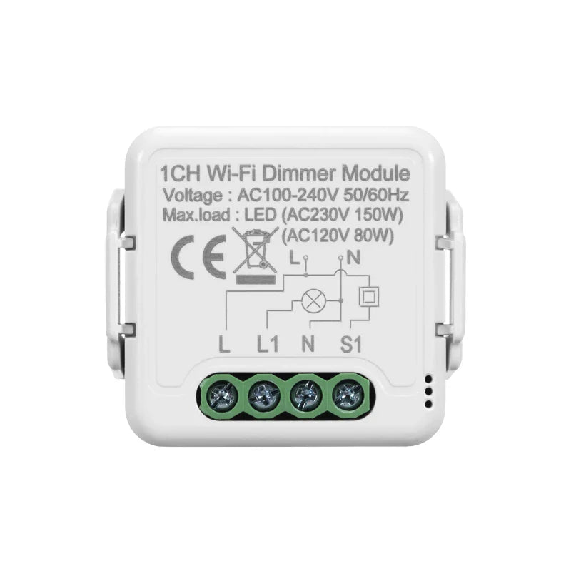 DIY  Wifi Smart Dimmer Switch Module Tuya/Smartlife APP Remote Control Two Way Compatible with Alexa Google Home Voice Control