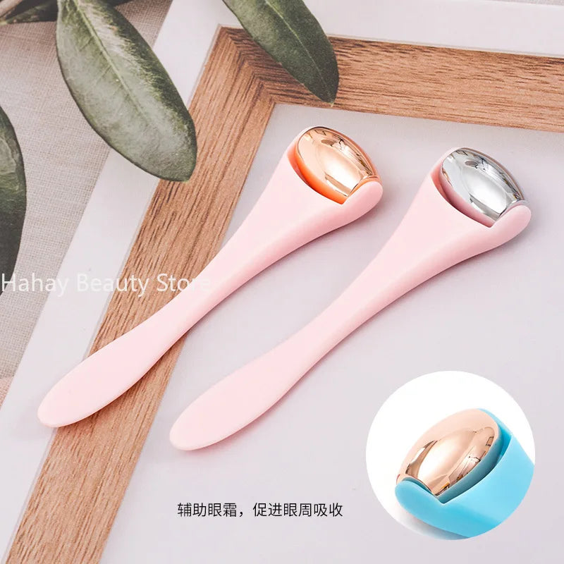 Double Head Stainless Steel Ice Roller & Eye Cream Stick - Face Massager & Beauty Tool