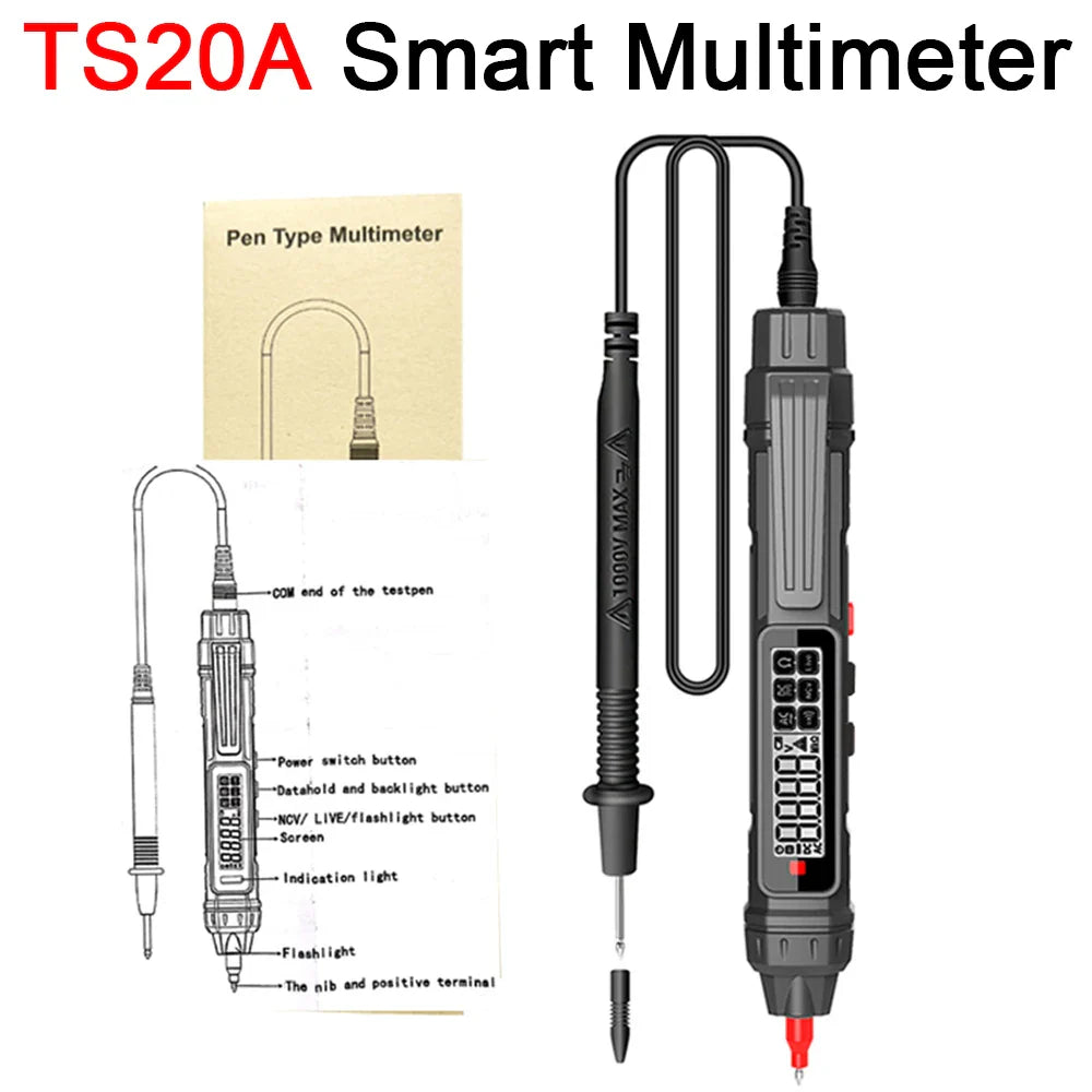 Smart Digital Multimeter 6000 Counts | High Precision Auto Range Voltage Detector