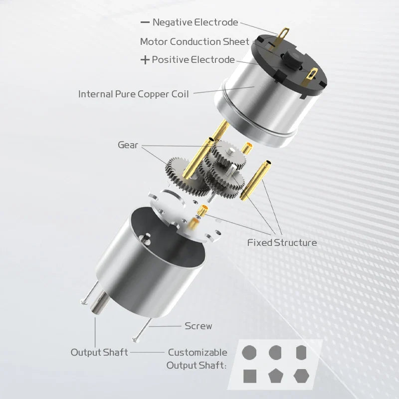 JGB37-520 High Torque Metal Gear Reducer Motor | Adjustable Speed & Direction