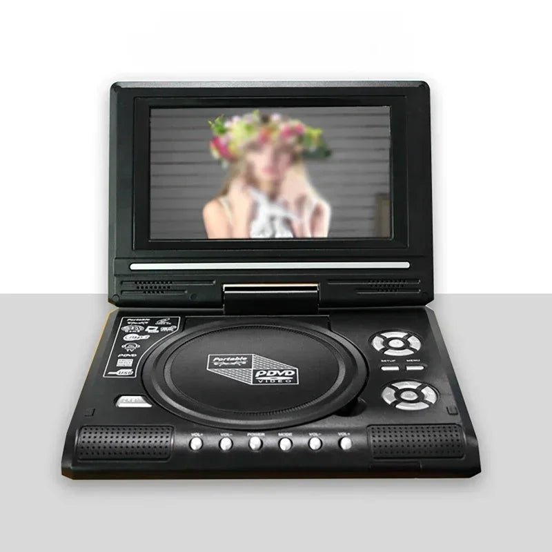 7.8 inch Mini DVD CD Player - Portable & Rotatable Screen
