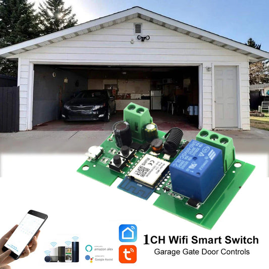 WiFi Smart Garage Door Opener with Voice & App Control