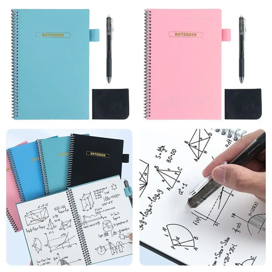 A5 Erasable Notebook Paper Reusable Smart Wirebound Notebook Portable Waterproof Notepad