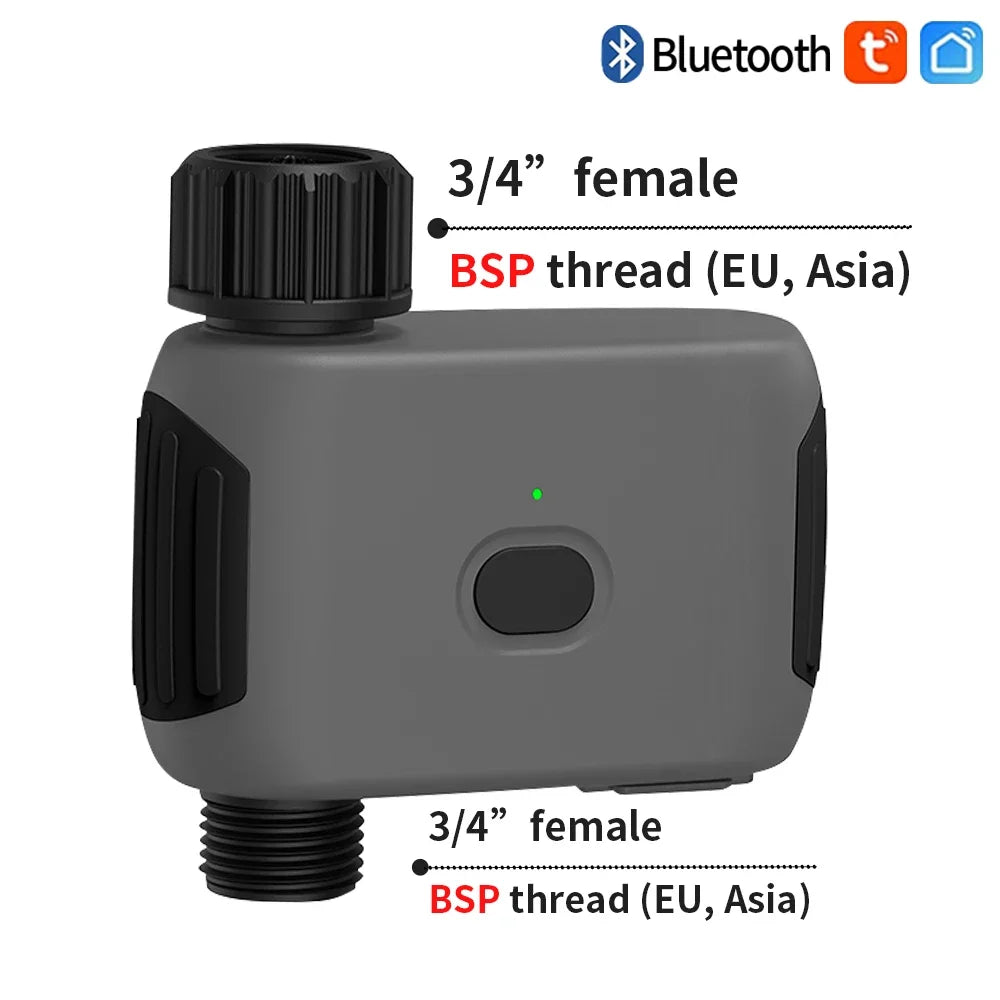 Smart Tuya Bluetooth Garden Water Timer - Alexa Compatible, Rain Delay, Automatic Irrigation