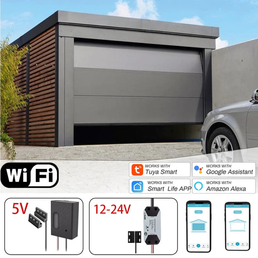 WiFi Garage Door Controller with Alexa & Google Home Compatibility